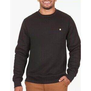 Coleman Men's Sherpa Lined Black Long Sleeve Crewneck Sweatshirt Small NWT